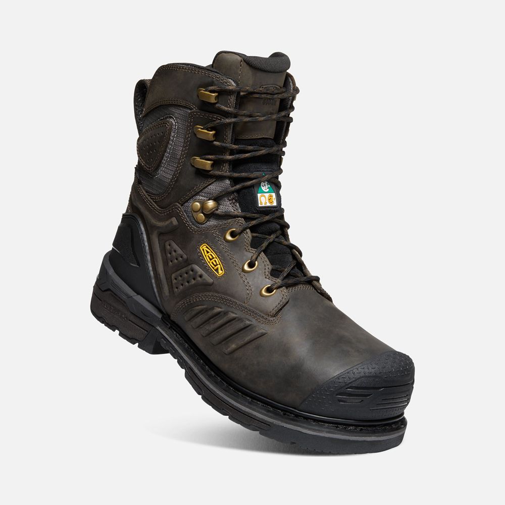 Botas de Trabajo Keen Mexico Negros Marrom - Hombre Csa Philadelphia+ 8\" Insulated Waterproof (Carbo